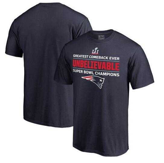 Men's New England Patriots Pro Line by Fanatics Branded Super Bowl LI Champions Unbelievable T-Shirt - Navy FengYun,We sell and wholesale Men's New England Patriots Pro Line by Fanatics Branded Super Bowl LI Champions Unbelievable T-Shirt - Navy FengYun on line form chian!